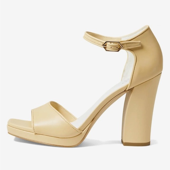 NEW! Franco Sarto Beige Leather Dima Heels- Size 9 👠 - Picture 4 of 17